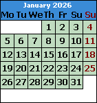 Month January